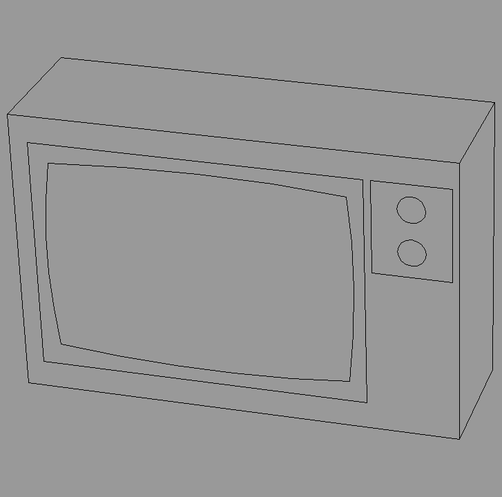Bloque Autocad Vista de Television 2D 04 en Alzado